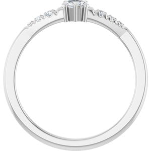 10K White Gold 4x3 mm Oval Ring Mounting – image 3
