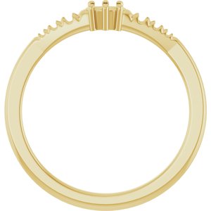 10K Yellow Gold 4x3 mm Oval Ring Mounting – image 4
