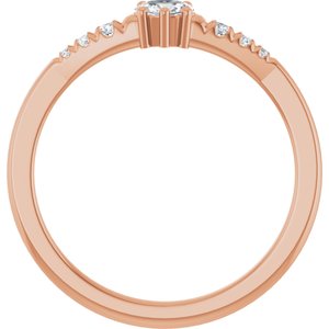 14K Rose Gold 4x3 mm Oval Ring Mounting – image 3