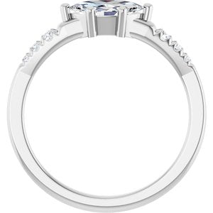14K X1 White Gold 8x4.5 mm Marquise Ring Mounting – image 3
