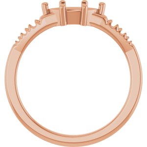 10K Rose Gold 8x4.5 mm Marquise Ring Mounting – image 4