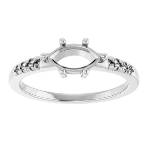 Platinum 8x4.5 mm Marquise Ring Mounting – image 6