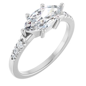 Continuum Sterling Silver 11x5.5 mm Marquise Ring Mounting