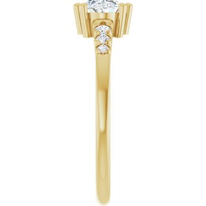 18K Yellow Gold 7x5 mm Oval Ring Mounting – image 7