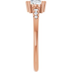 18K Rose Gold 7x5 mm Oval Ring Mounting – image 7