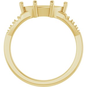 10K Yellow Gold 11x5.5 mm Marquise Ring Mounting – image 4