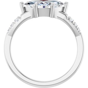 Platinum 11x5.5 mm Marquise Ring Mounting – image 3