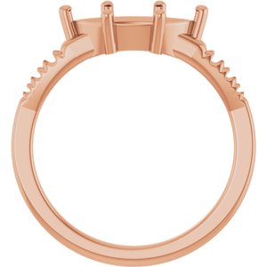 18K Rose Gold 11x5.5 mm Marquise Ring Mounting – image 4