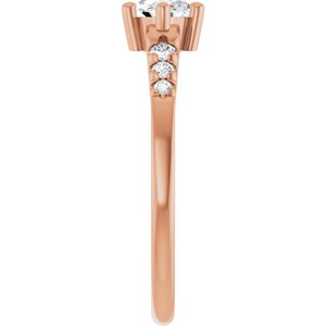 14K Rose Gold 8x4.5 mm Marquise Ring Mounting – image 7