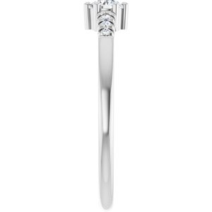 14K X1 White Gold 3.4 mm Round Ring Mounting – image 7