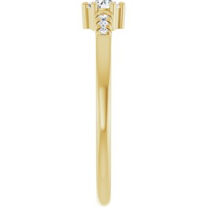 18K Yellow Gold 3.4 mm Round Ring Mounting – image 7