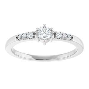 Continuum Sterling Silver 3.4 mm Round Ring Mounting – image 5