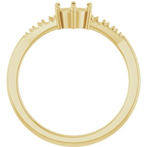 18K Yellow Gold 5.2 mm Round Ring Mounting – image 4