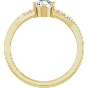 14K Yellow Gold 5.2 mm Round Ring Mounting – image 3