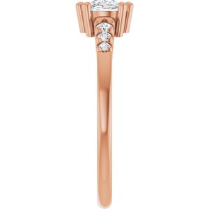 18K Rose Gold 6.5x4.5 mm Elongated Cushion Ring Mounting – image 7