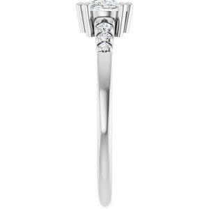 Platinum 6.5x4.5 mm Elongated Cushion Ring Mounting – image 7