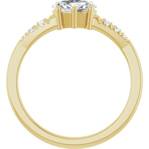 10K Yellow Gold 7x5 mm Oval Ring Mounting – image 3