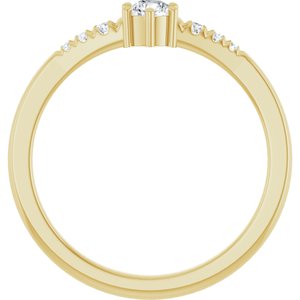 10K Yellow Gold 3.4 mm Round Ring Mounting – image 3
