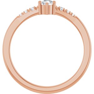 10K Rose Gold 3.4 mm Round Ring Mounting – image 3