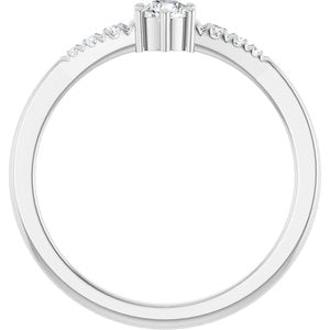10K White Gold 3.4 mm Round Ring Mounting – image 3