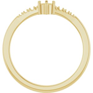10K Yellow Gold 3.4 mm Round Ring Mounting – image 4