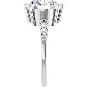 Sterling Silver 12x10 mm Oval Ring Mounting – image 7