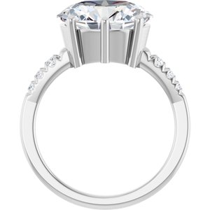 Platinum 12x10 mm Oval Ring Mounting – image 3