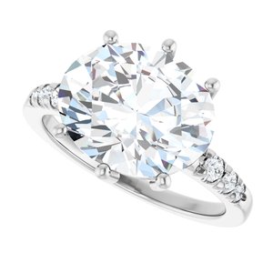 Sterling Silver 12x10 mm Oval Ring Mounting – image 8