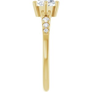10K Yellow Gold 11x5.5 mm Marquise Ring Mounting – image 7