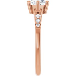 18K Rose Gold 11x5.5 mm Marquise Ring Mounting – image 7