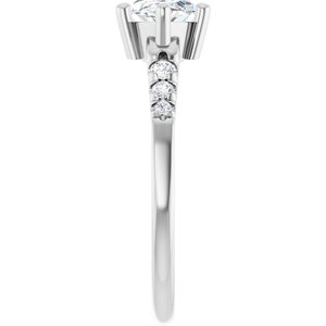 14K X1 White Gold 11x5.5 mm Marquise Ring Mounting – image 7
