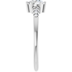 Sterling Silver 5.2 mm Round 1/10 CTW Natural Diamond Semi-Set Ring – image 7