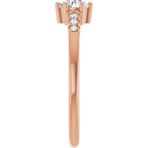 18K Rose Gold 4.4 mm Round Ring Mounting – image 7
