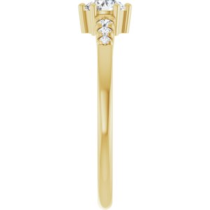 10K Yellow Gold 4.4 mm Round Ring Mounting – image 7