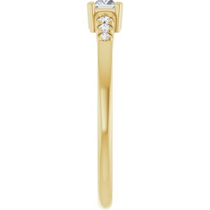 14K Yellow Gold 4.5x2.5 mm Straight Baguette Ring Mounting – image 7