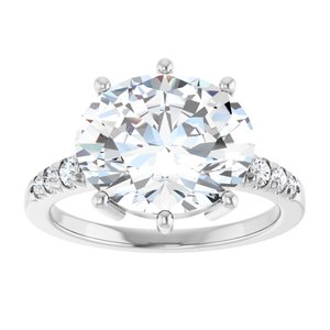 Platinum 12x10 mm Oval Ring Mounting – image 5