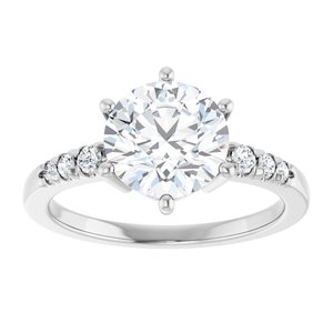Continuum Sterling Silver 8.2 mm Round Ring Mounting – image 5