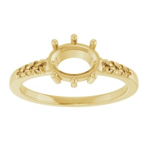 10K Yellow Gold 8x6 mm Oval Ring Mounting – image 6