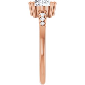 10K Rose Gold 8x6 mm Oval Ring Mounting – image 7