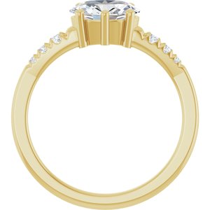 10K Yellow Gold 8x6 mm Oval Ring Mounting – image 3