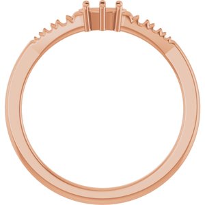 14K Rose Gold 5x3 mm Oval Ring Mounting – image 4