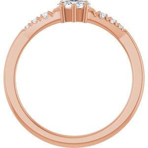 18K Rose Gold 5x3 mm Oval Ring Mounting – image 3