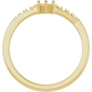 14K Yellow Gold 5x3 mm Oval Ring Mounting – image 4