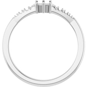 10K White Gold 5x3 mm Oval Ring Mounting – image 4