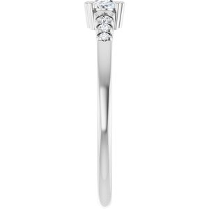 14K X1 White Gold 5x3 mm Oval Ring Mounting – image 7