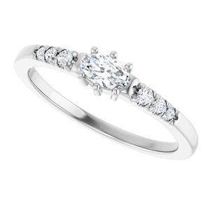 Platinum 5x3 mm Oval Ring Mounting – image 8
