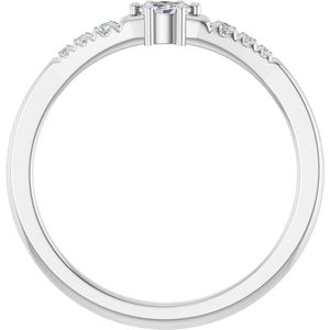 18K White Gold 3.5x2 mm Marquise Ring Mounting – image 3
