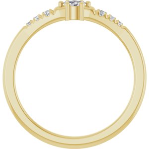 14K Yellow Gold 3.5x2 mm Marquise Ring Mounting – image 3