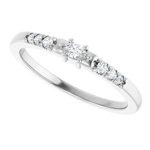 18K White Gold 3.5x2 mm Marquise Ring Mounting – image 8