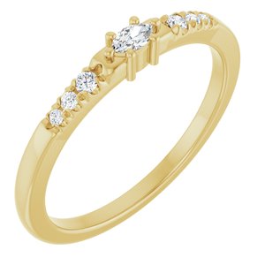 14K Yellow Gold 3.5x2 mm Marquise Ring Mounting